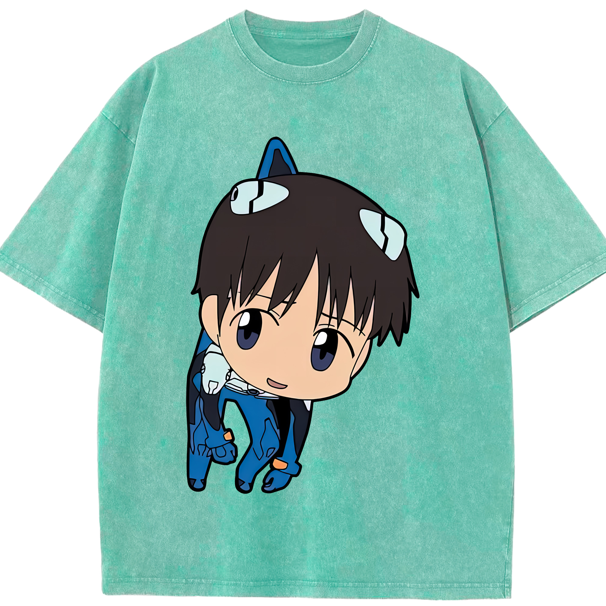 （画像用） EVA 新世紀エヴァンゲリオン 綿100% ヴィンテージ風 半袖Tシャツ（フロントプリント）